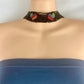 Black & Rainbow Heart Beaded Choker Necklace