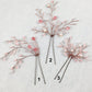 Pink Beaded Hair Accessories with pearls and crystals
