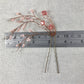 Pink Beaded Hair Accessories with pearls and crystals