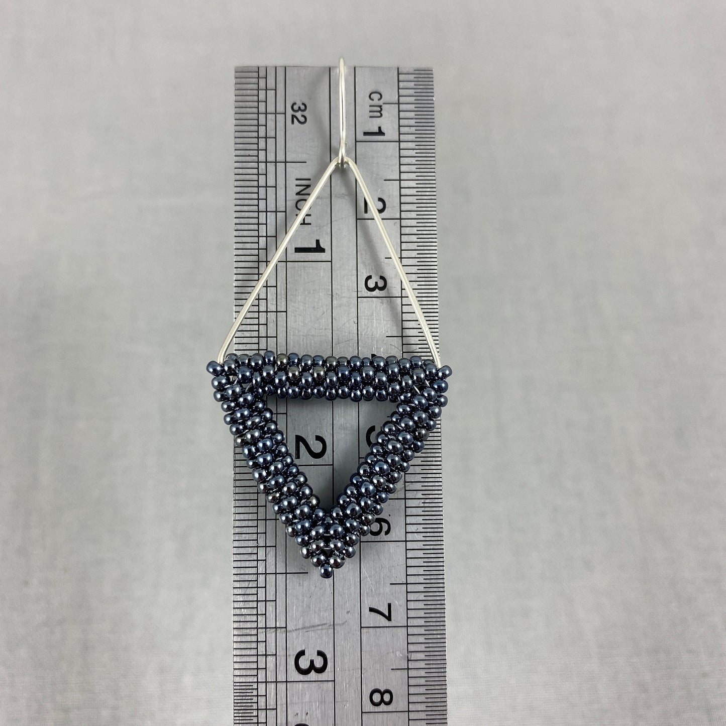 Silver Triangle Dangle Earrings