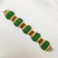 Wavy Green and Yellow Beaded Bracelet